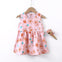 JF T-Pink Flower Color Printed Frock FD6085C